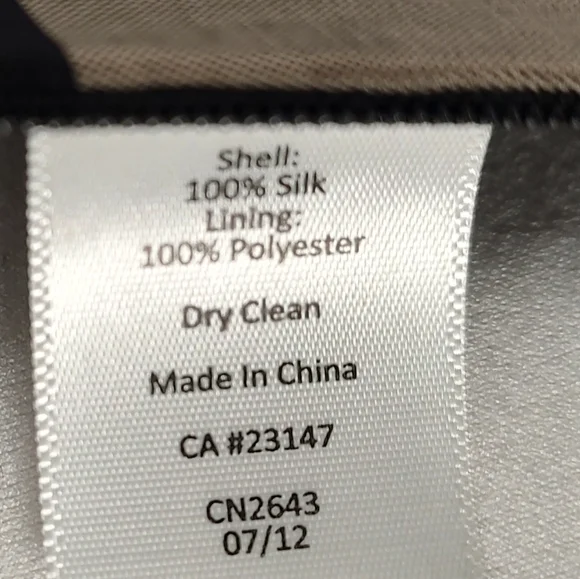 Talbots Top Shauntug Silk Shell  Stripes Zipper On  Side Sleeveless Casual 4P - Picture 6 of 6